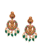 Saraf RS Jewellery Gold-Polished Stone-Studded Jewellery Set | Grocsy