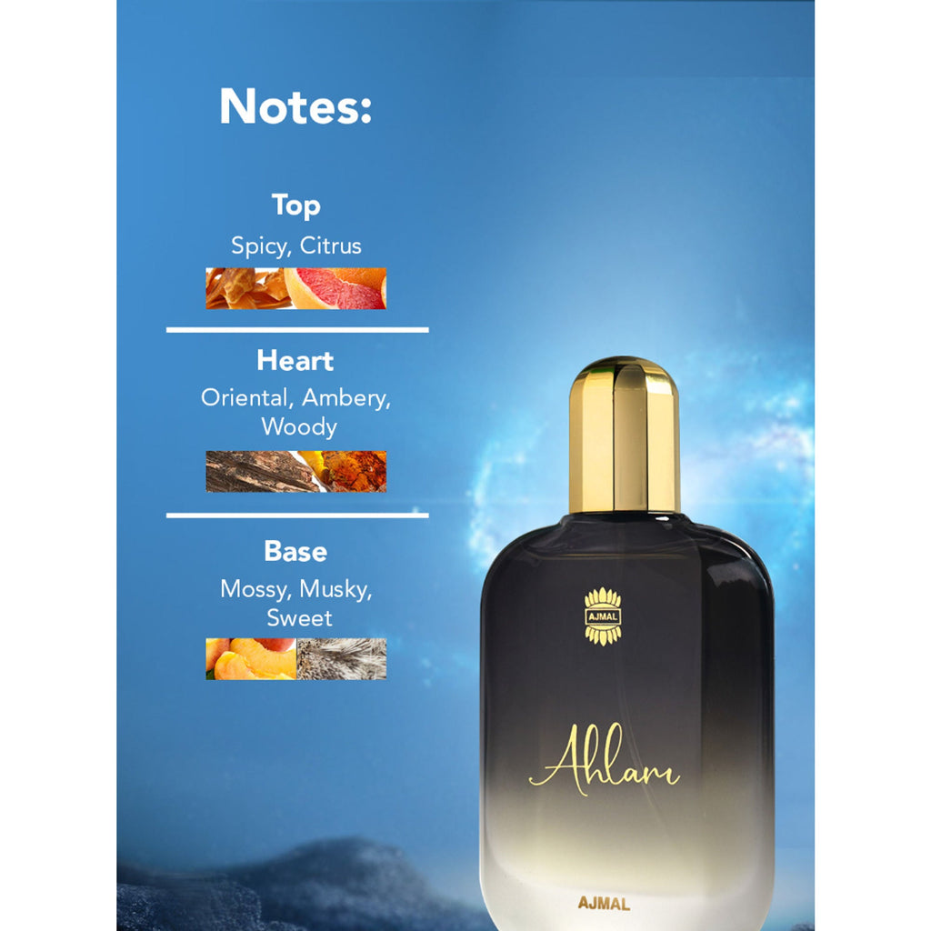 Ajmal India Ahlam Eau De Parfum For Men | Grocsy