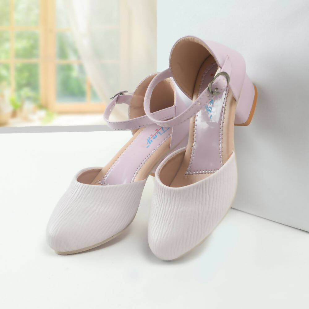 Tiny Bugs Girls Party Wear Ballerinas Heels - Purple | Grocsy