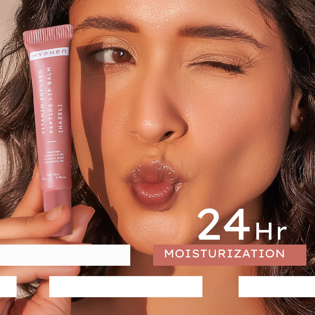 Hyphen By Kriti Sanon Hazel Vitamin Infused Peptide Lip Balm, Hydrate & Moisturize, Smoothen Lips & Repair Moisture Barrier | Grocsy