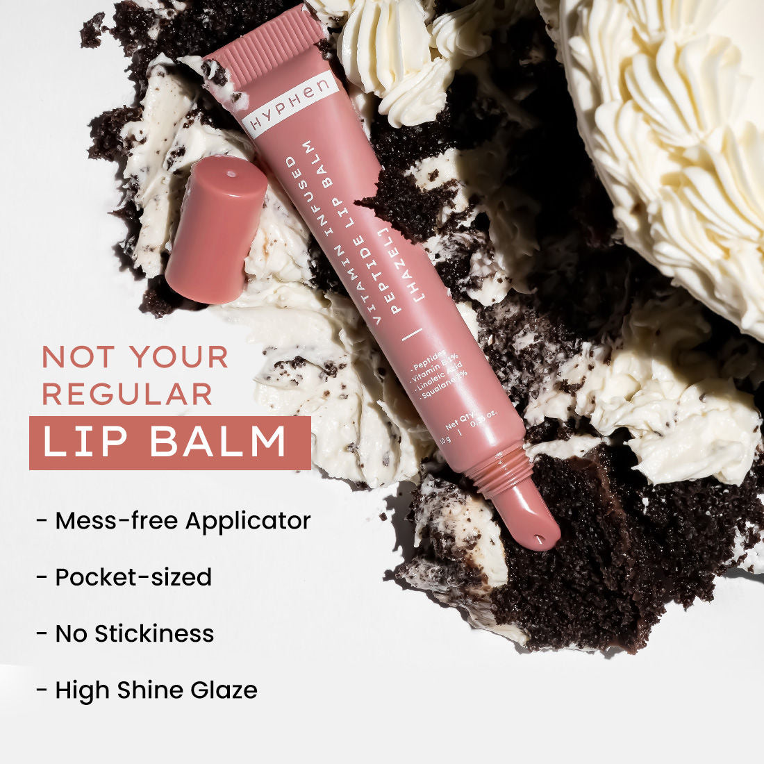 Hyphen By Kriti Sanon Hazel Vitamin Infused Peptide Lip Balm, Hydrate & Moisturize, Smoothen Lips & Repair Moisture Barrier | Grocsy
