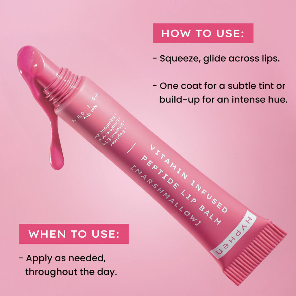 Hyphen By Kriti Sanon Marshmallow Vitamin Infused Peptide Lip Balm, Hydrate & Moisturize, Smoothen Lips & Repair Moisture Barrier | Grocsy