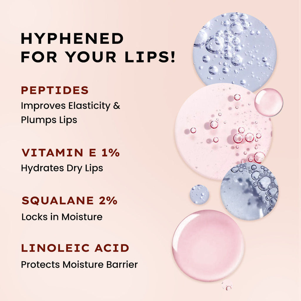 Hyphen By Kriti Sanon Vintage Vitamin Infused Peptide Lip Balm, Hydrate & Moisturize, Smoothen Lips & Repair Moisture Barrier | Grocsy