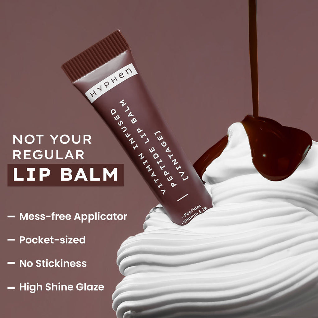 Hyphen By Kriti Sanon Vintage Vitamin Infused Peptide Lip Balm, Hydrate & Moisturize, Smoothen Lips & Repair Moisture Barrier | Grocsy