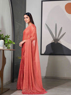 Tikhi Imli Striped Chiffon Ready to Wear Saree | Grocsy