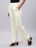 Souchii Cream-Coloured Liva Palazzos | Grocsy