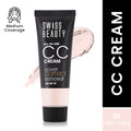 Swiss Beauty All-In-One CC Cream Cover Correct & Conceal - 01 Light Ivory | Grocsy
