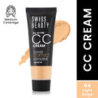 Swiss Beauty All-In-One CC Cream Cover Correct & Conceal - 04 Light Beige | Grocsy