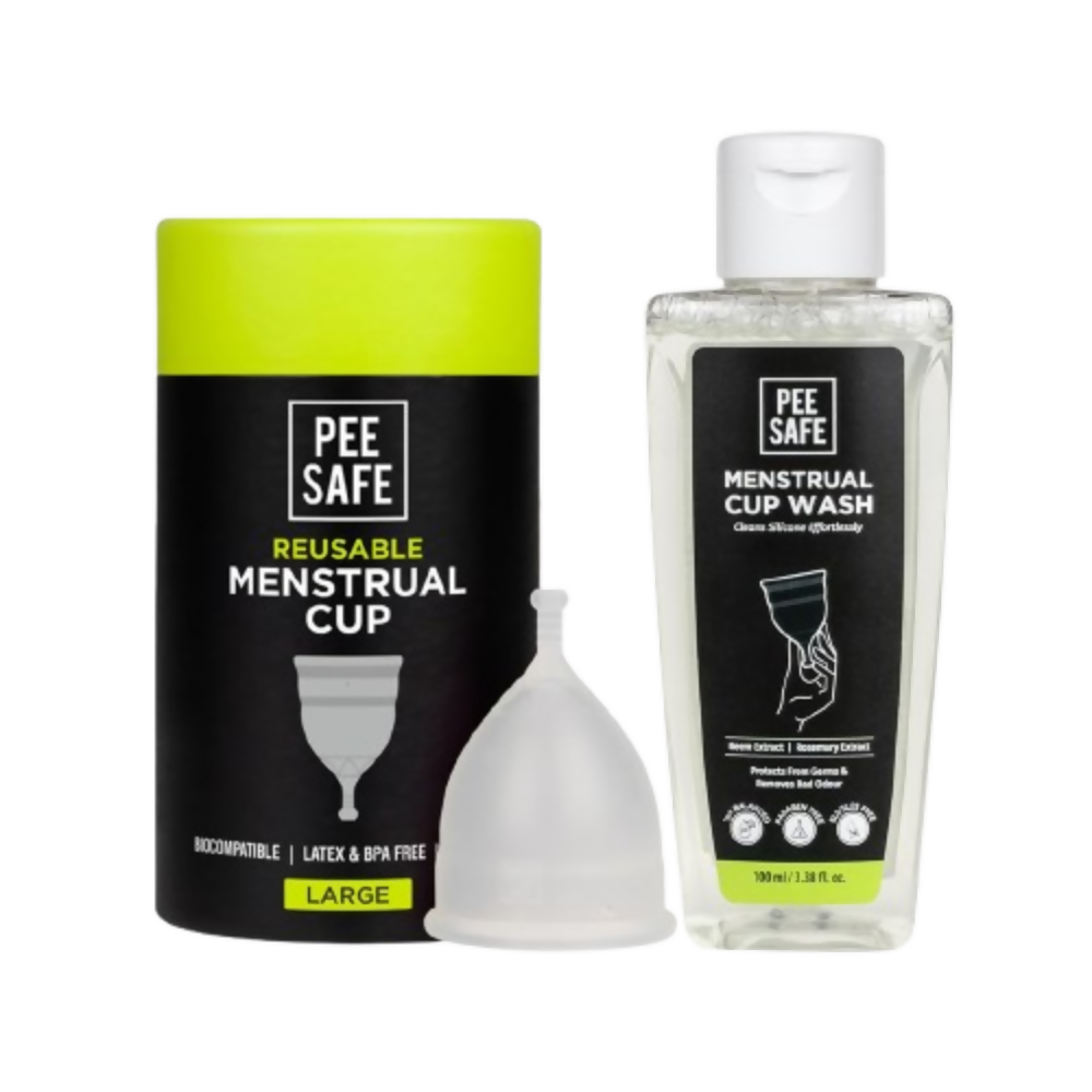 Pee Safe Menstrual Cups For Women With Pouch And Menstrual Cup Wash | Grocsy