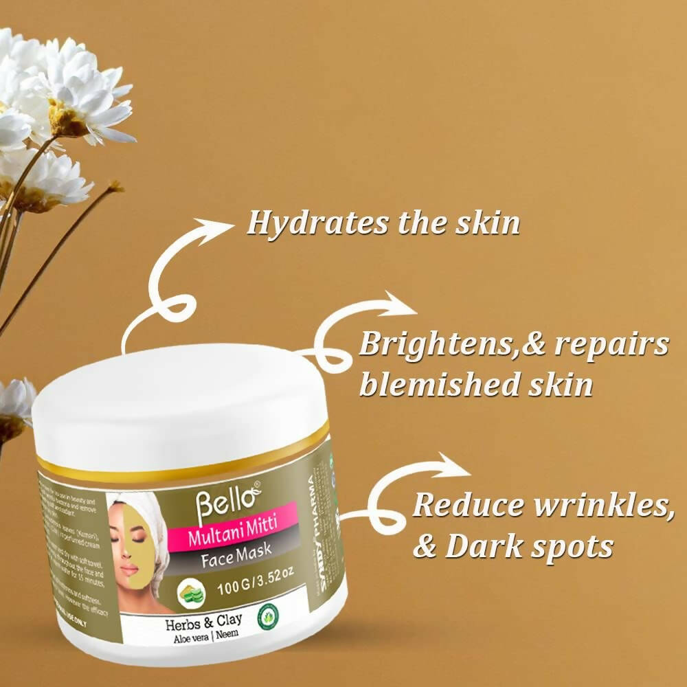 Bello Herbals Multani Mitti Face Mask | Grocsy
