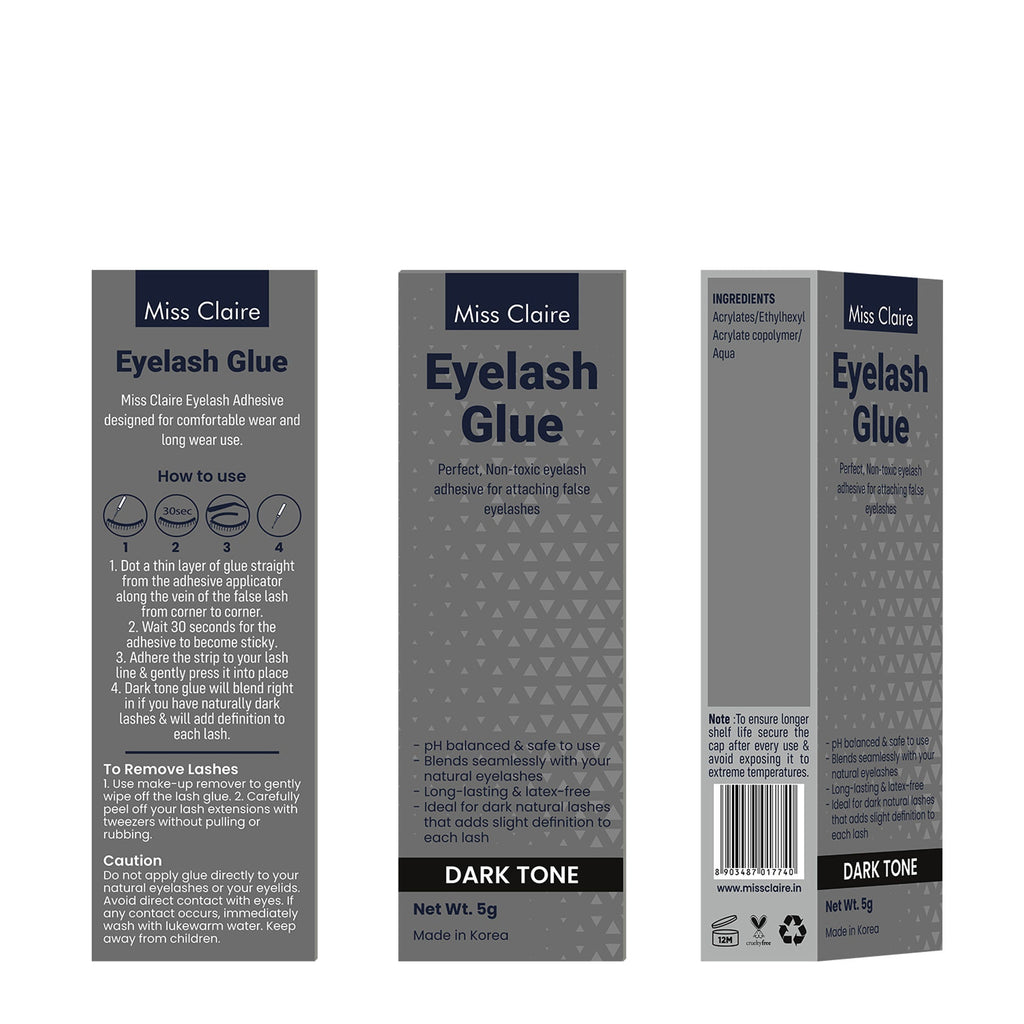 Miss Claire Eyelash Glue - Dark Tone | Grocsy