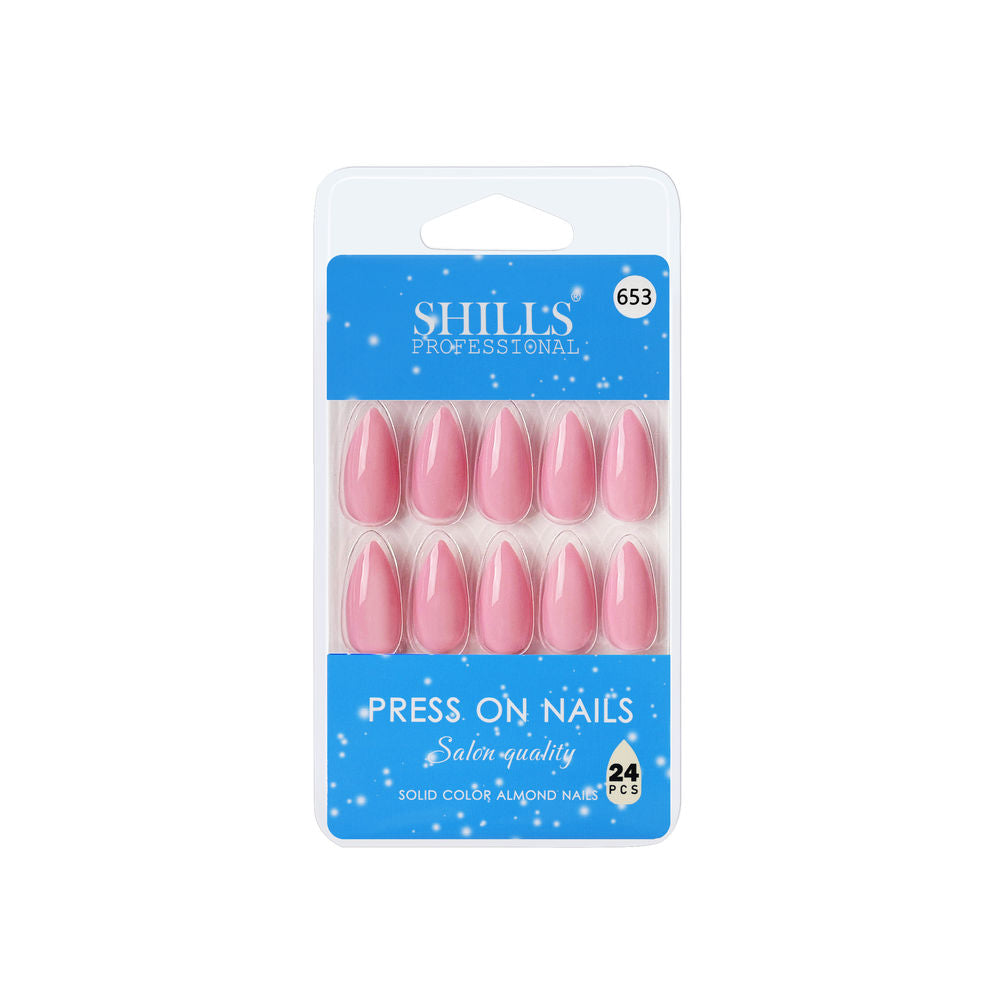 Shills Professional Reusable Press On Nails Almond - SPN653 | Grocsy
