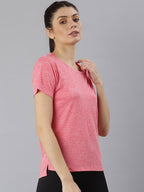 MKH Women Coral Dri-FIT Sports T-shirt | Grocsy