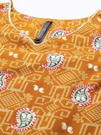 HERE&NOW Floral Printed Regular Kurta with Palazzos | Grocsy