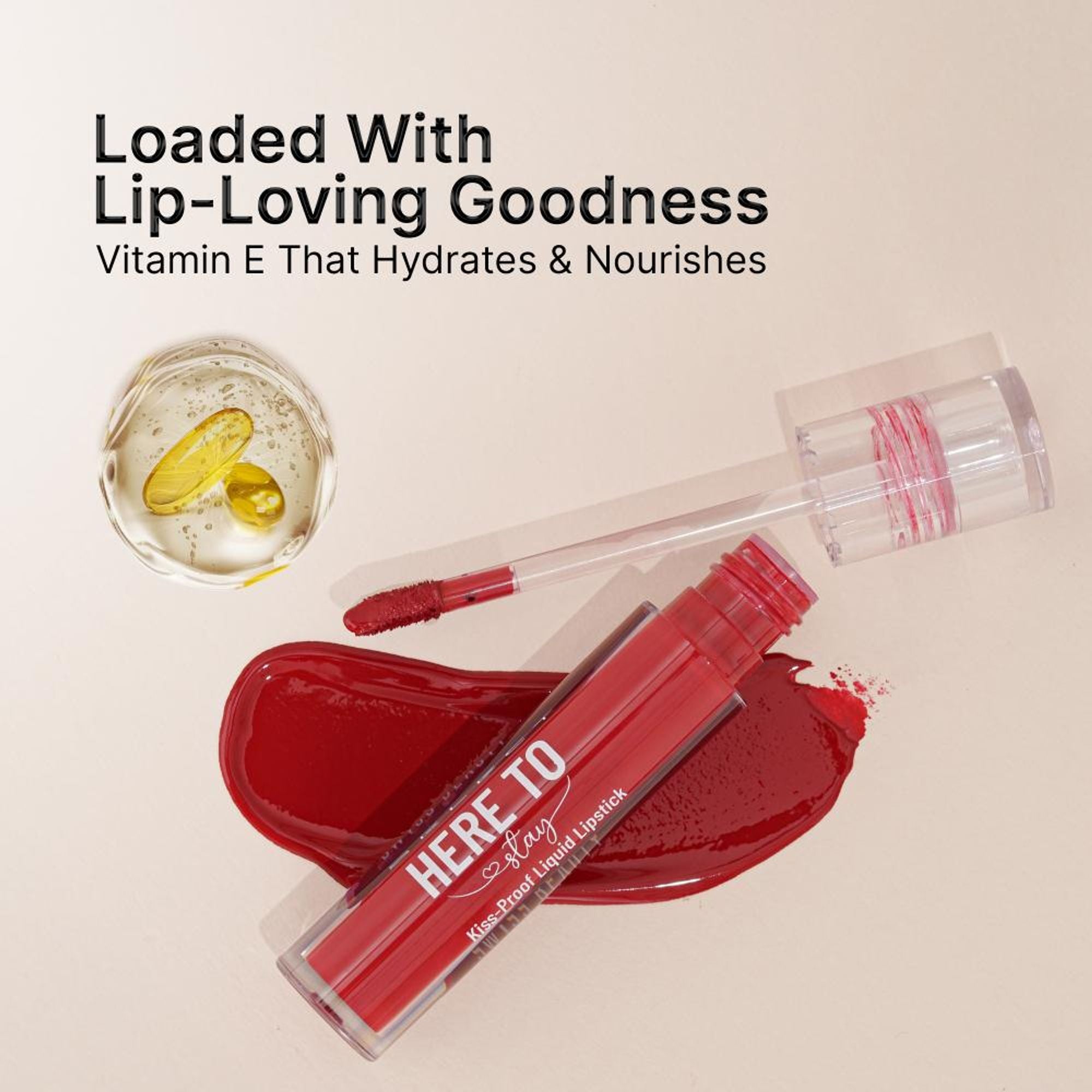 Swiss Beauty Select Here To Stay Kiss Proof Liquid Matte Lipstick With Vitamin E - 15 Delicated Cocoa | Grocsy