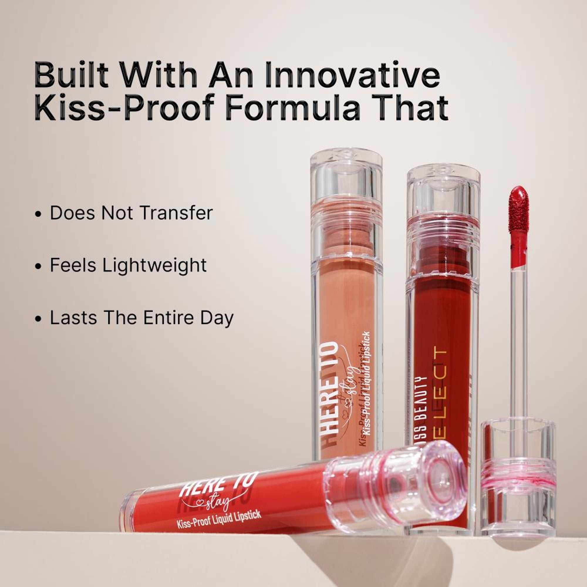 Swiss Beauty Select Here To Stay Kiss Proof Liquid Matte Lipstick With Vitamin E - 15 Delicated Cocoa | Grocsy