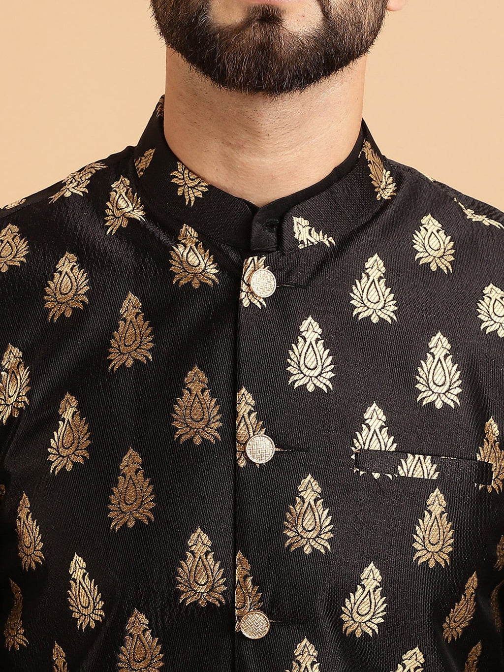 Sojanya Band Collar Regular Kurta & Churidar With Nehru Collar | Grocsy