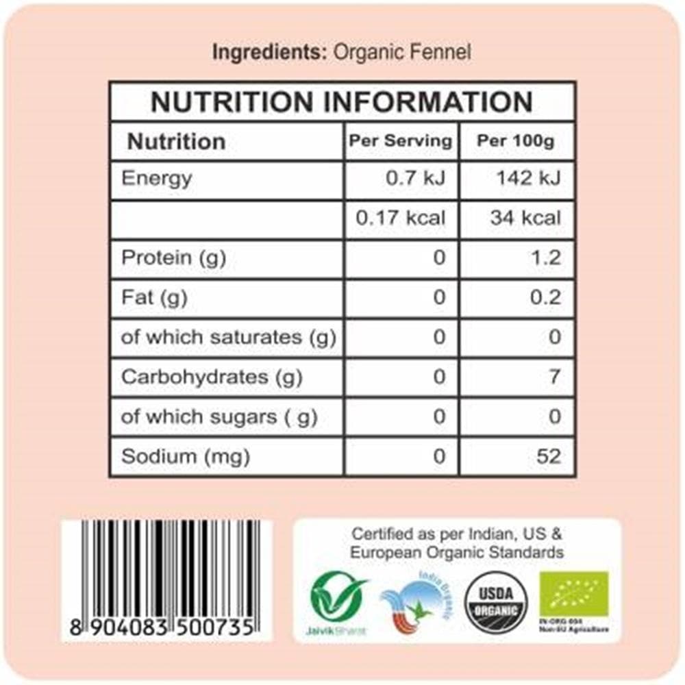 24 Mantra Organic Fennel Seeds (Saunf) | Grocsy