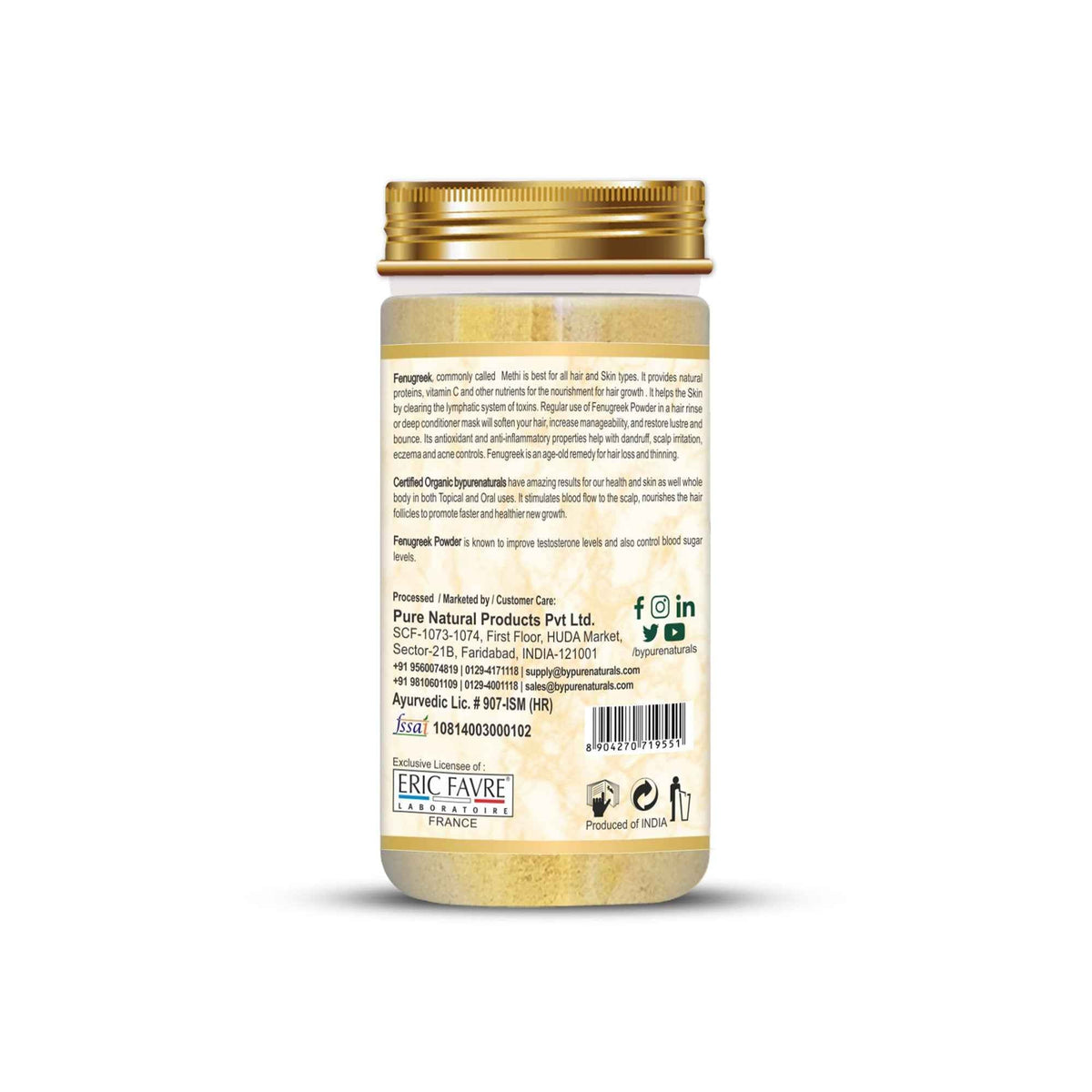 byPureNaturals Organic Fenugreek Powder | Grocsy