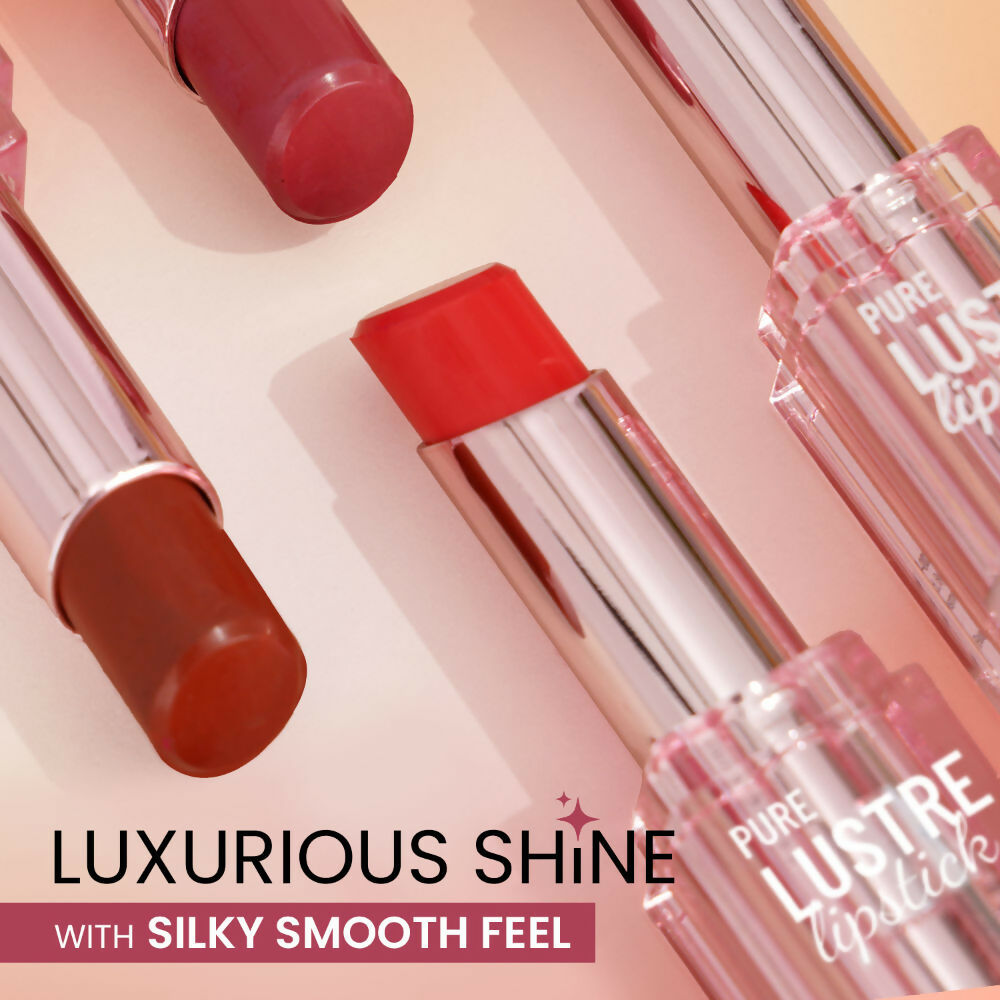Swiss Beauty High Shine Finish Smooth Glide Pure Lustre Lipstick - 6 Just Peachy | Grocsy
