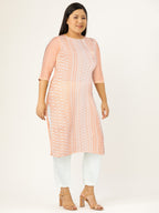HERE&NOW Women Ethnic Motifs Embroidered Pastels Kurta | Grocsy