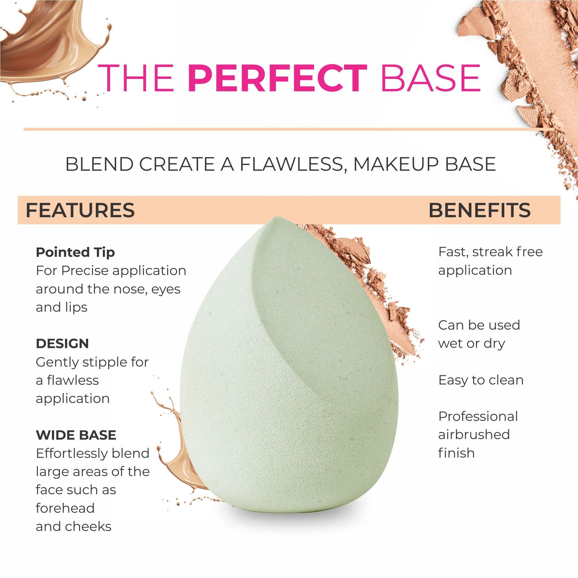 Swiss Beauty Makeup Buddy Beauty Blender - Green | Grocsy
