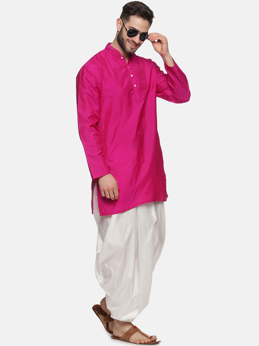 Sethukrishna Men Rose Kurta with Trousers | Grocsy