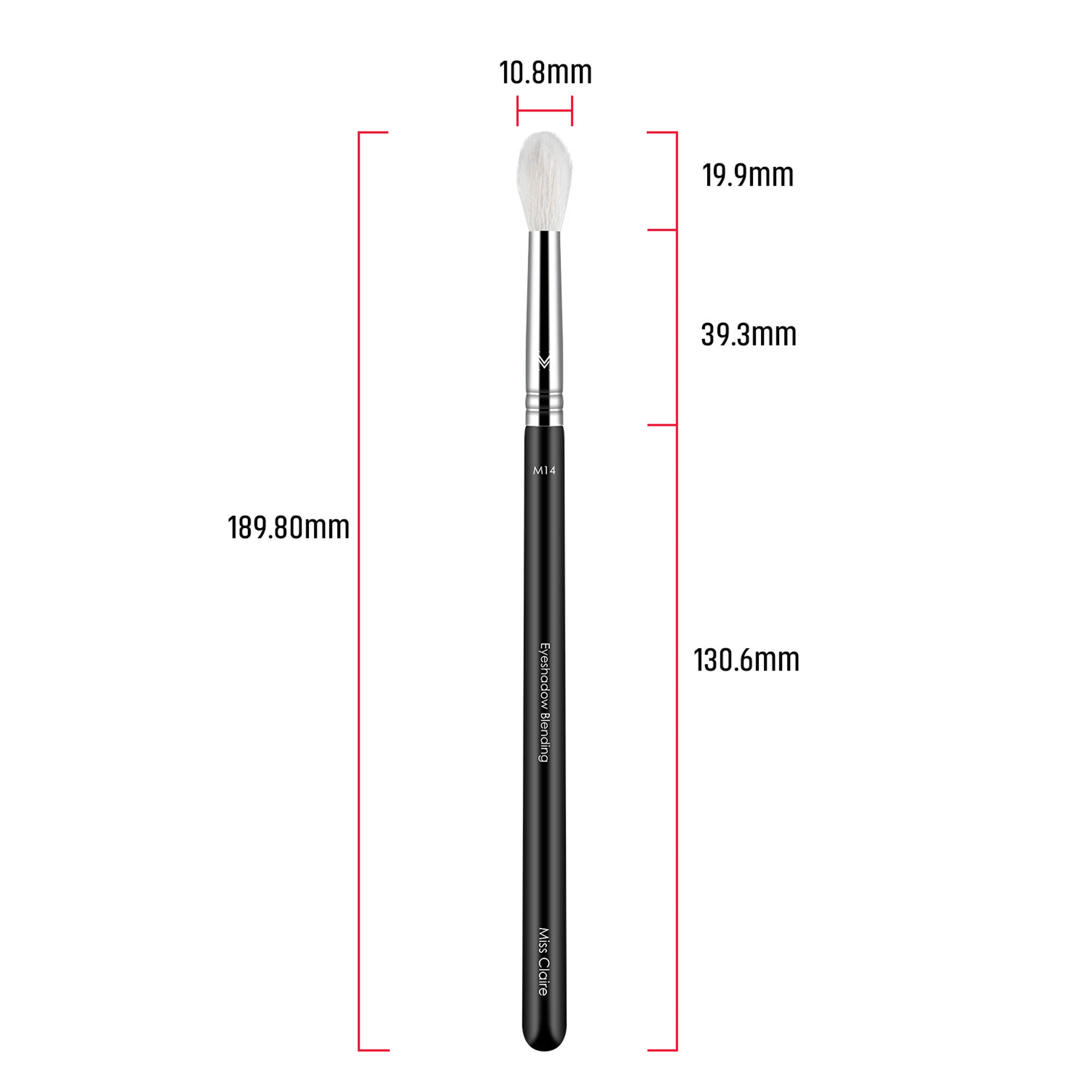 Miss Claire M14 - Eyeshadow Blending Brush - Chrome | Grocsy