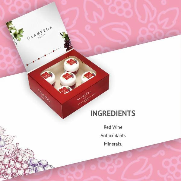 Glamveda Red Wine Advance Anti Ageing Facial Kit - Limited Time Offer | Grocsy