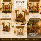 Chhariya Crafts Metal Krishna Laddu Gopal Jhula for Janmashtami | Grocsy
