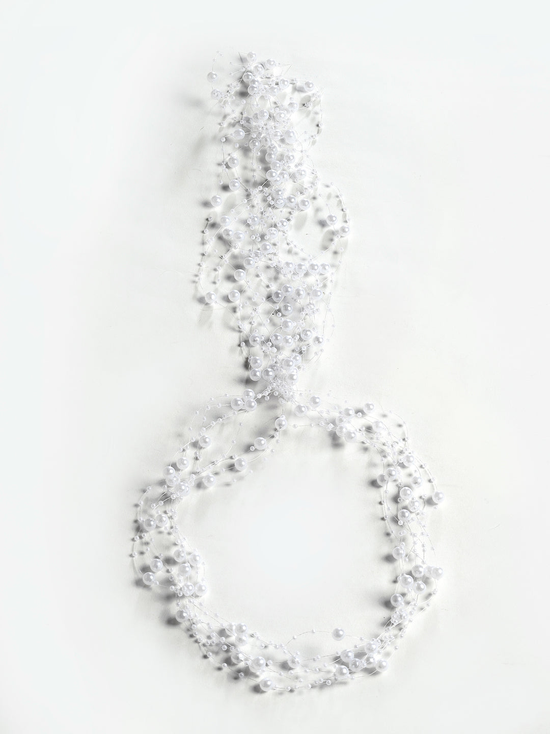 Panash Women White Pearls Embellished Tiara | Grocsy