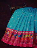 Rama Green Geometrical Design Semi Soft Silk Kota Saree By Gayathri Reddy Designer Studio | Grocsy