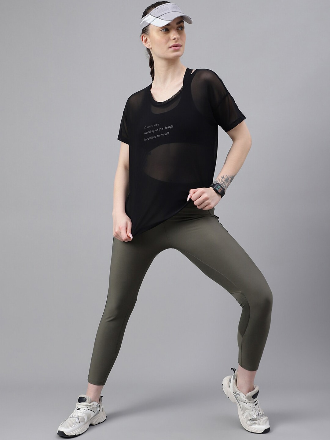 MKH Dri-FIT Typography Printed Drop Shoulder Sleeves T-Shirt | Grocsy