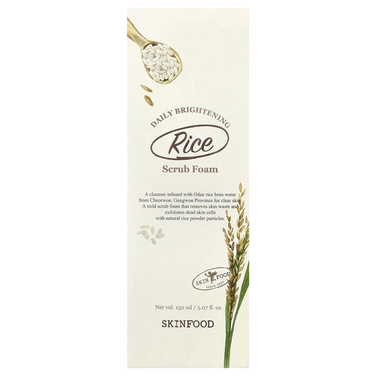 Skinfood Rice Daily Brightening Cleansing Foam | Grocsy