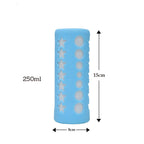 Safe-O-Kid Silicone Baby Feeding Bottle Cover Cum Sleeve for Insulated Protection 250mL- Blue | Grocsy