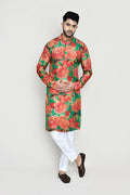 Joban Fashion Green Colored Modal Silk Fabric Kurta With Straight Fit Pant | Grocsy