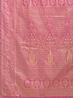 Shree Shyam Fashion Aura Silk Cream Magenta Banarasi Silk Saree | Grocsy