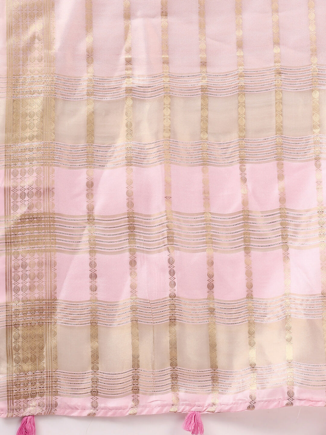 Shree Shyam Fashion Organza Peach Saree | Grocsy