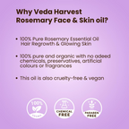 Veda Harvest Rosemary Essential Oil Hair Strengthen & Scalp Nourishment | Grocsy