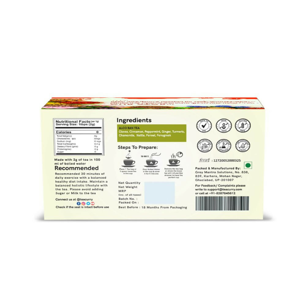 Teacurry Alcoban Tea Bags | Grocsy