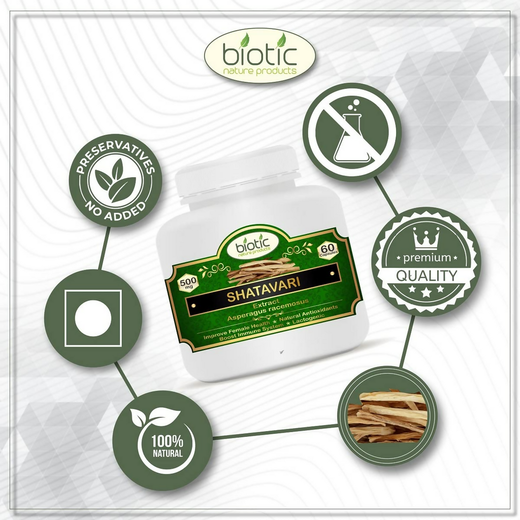 Biotic Shatavari Capsules For Women & Men | Grocsy