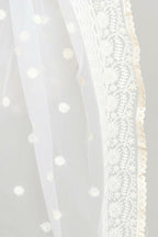 Joban Fashion White Cotton Embroidery Work Pakistani Karanchi Dupatta | Grocsy