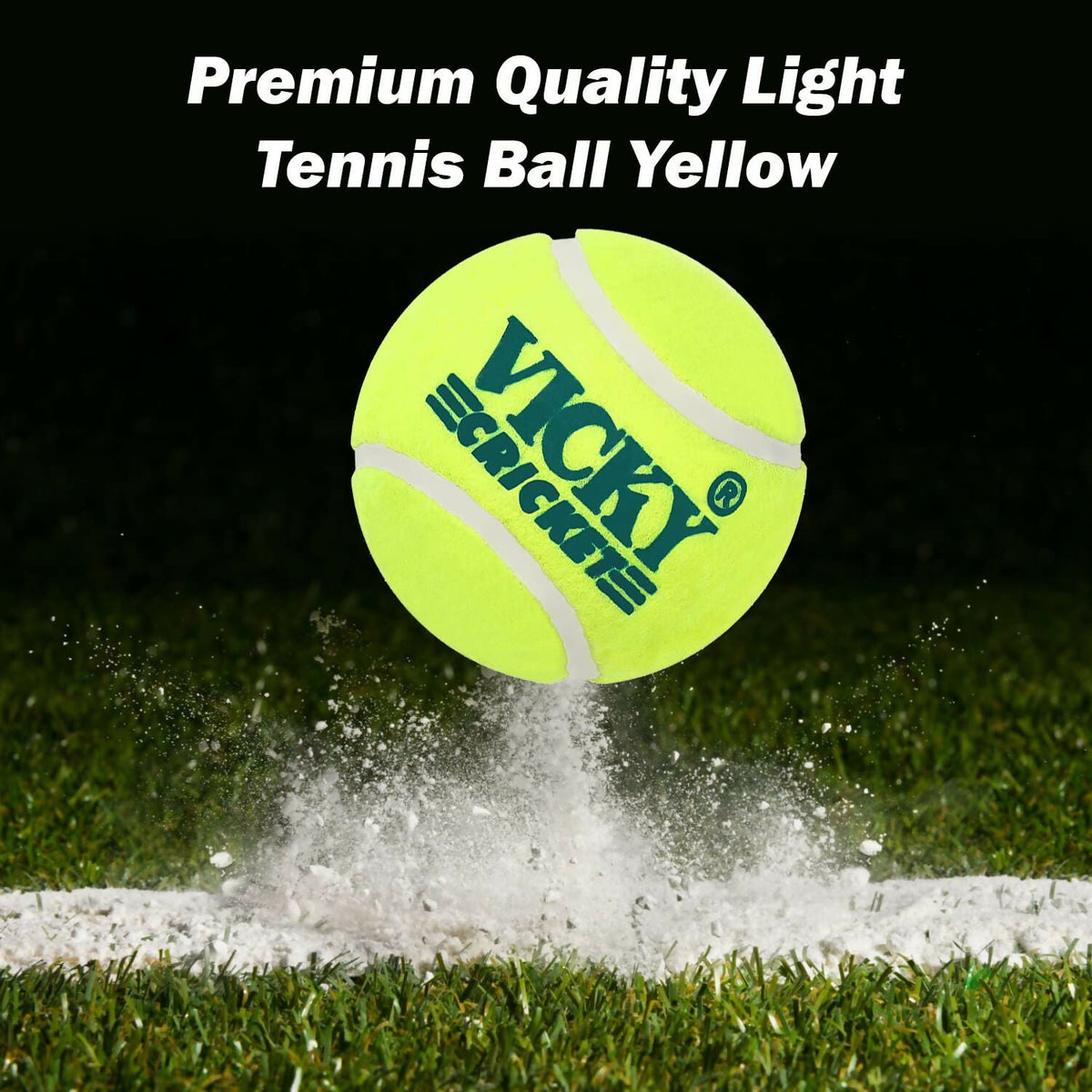 Vicky Yellow Tennis/Cricket Ball Light Multipurposeful Design & Durable Rubber Built | Grocsy
