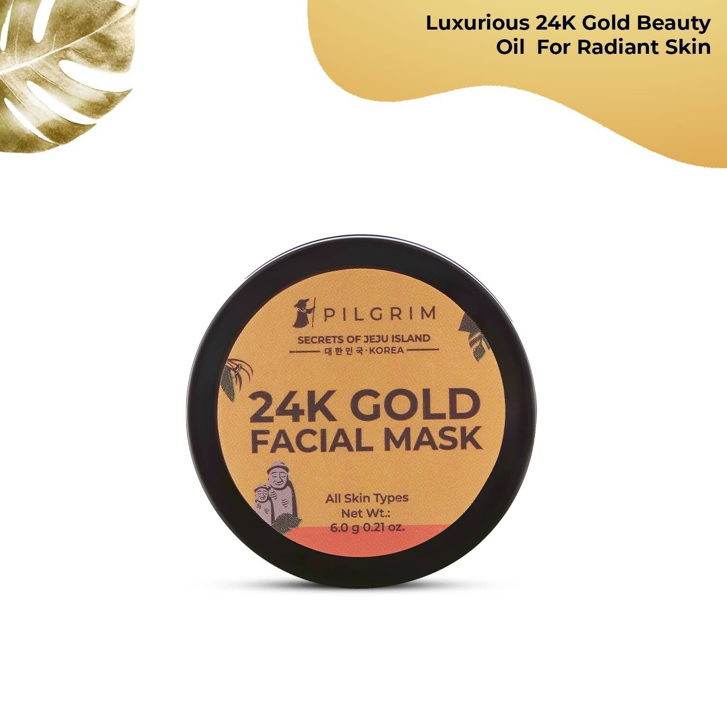 Pilgrim 24K Gold Facial Mask (Mini) For Glowing Skin And Restoring Skin Radiance | Grocsy