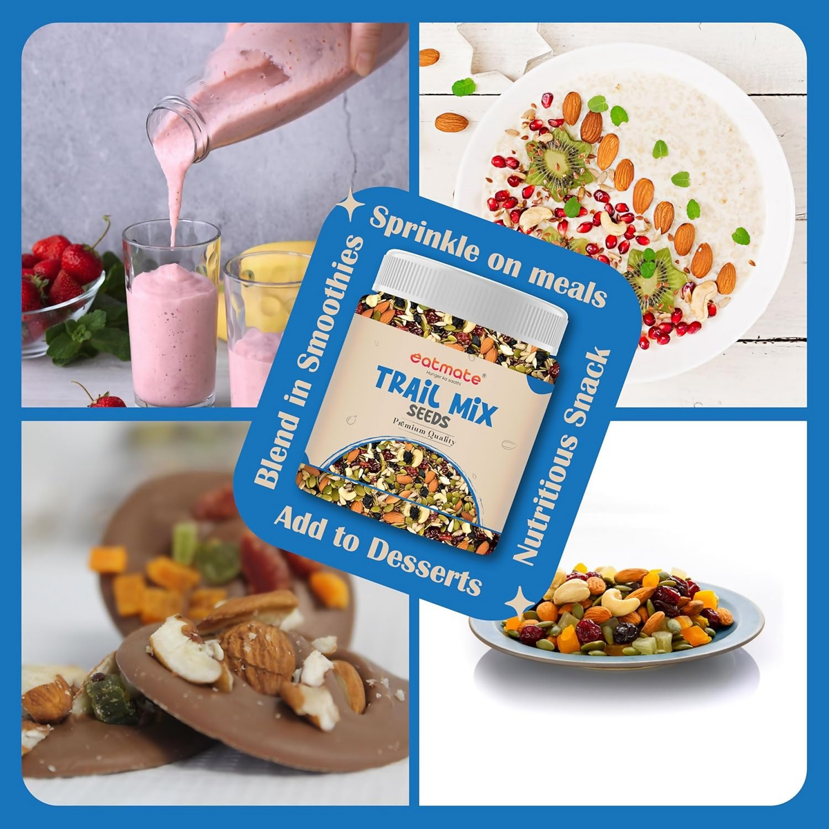 Eatmate Absolute Healthy Dry Fruits and seedMix Premium Trail Mix | Grocsy