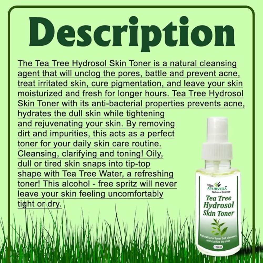 VedicAyurveda Tea Tree Hydrosol Skin Toner | Grocsy
