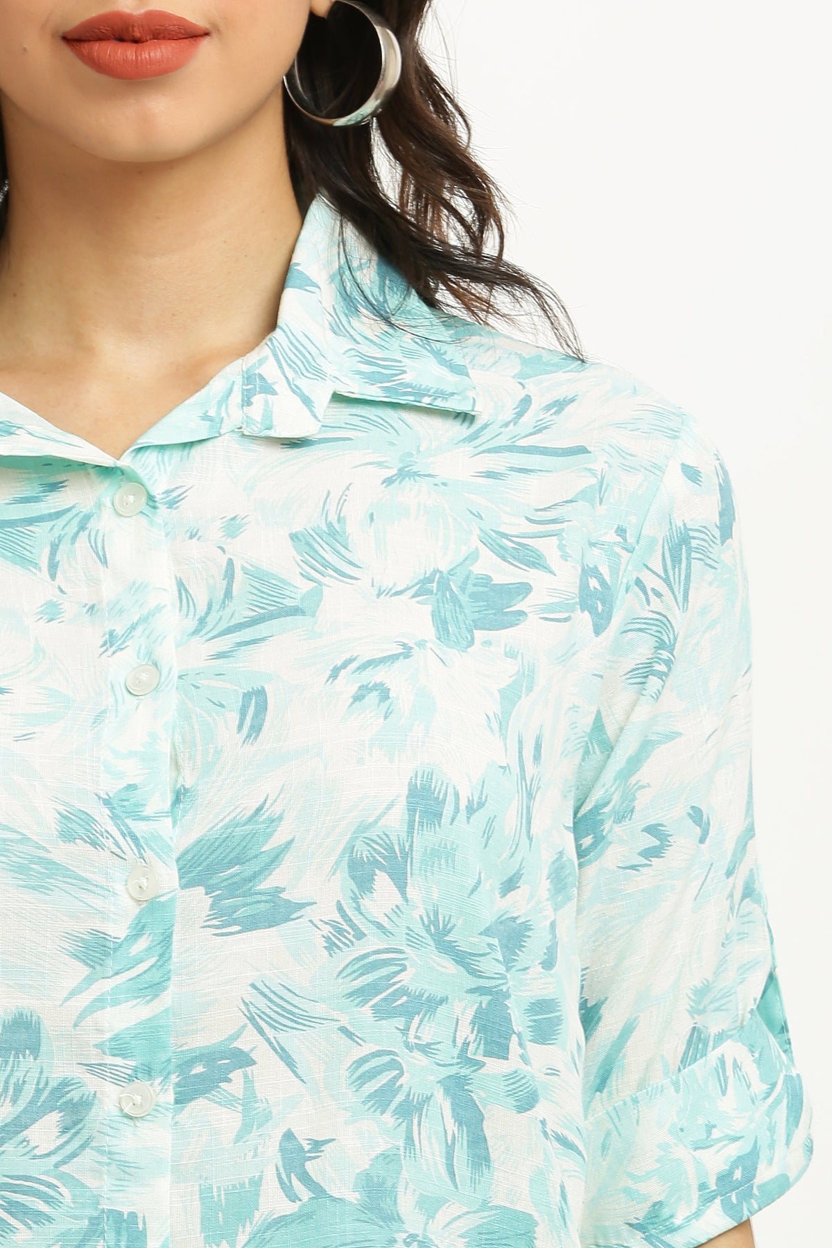 PAVONINE Firozi Color Gobhi Printed Cord Set For Women | Grocsy