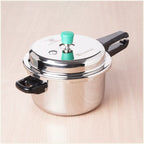 The Indus Valley RapidCuk Tri-ply Stainless Steel Pressure Cooker, Premium Quality, 3 Layer Thick Body, Heavy Bottom, 100% Safe, ISI Certified, Induction & Gas, 2/3/5L | Grocsy