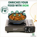 The Indus Valley CASTrong Cast Iron Cookware Set: Tawa+ Kadai+ Frypan, Kitchen Set for Home, Pre-seasoned, 100% Pure, Induction, Tadka Pan | Grocsy