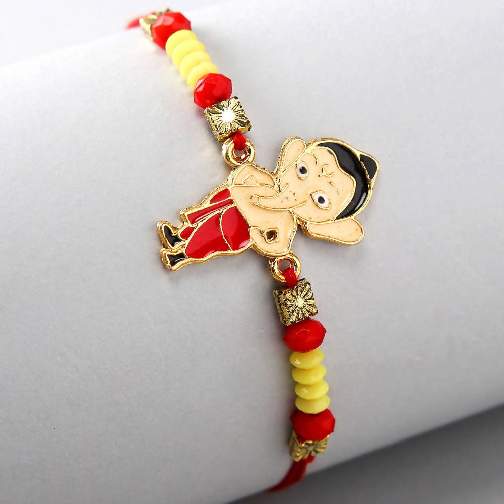 Cute Ganesha Rakhi & Almonds Jar | Grocsy